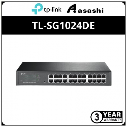 TP-LINK TL-SG1024DE 24-Port Gigabit Easy Smart Switch, 24 10/100/1000Mbps RJ45 ports