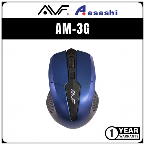 AVF (AM-3G) 2.4G 1600dpi Wireless Optical Mouse - Blue