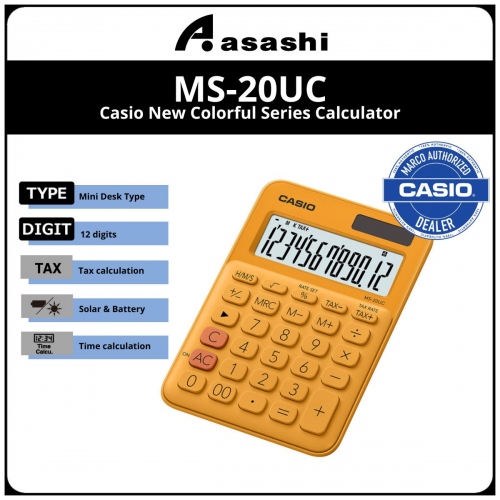 CASIO NEW COLORFUL SERIES CAL - MS-20UC-RG (12months Warrany) MUST KEEP BOX FOR WARRANTY