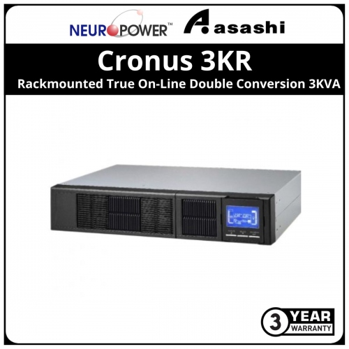 NeuroPower Cronus 3KR Rackmounted True On-Line Double Conversion 3KVA UPS