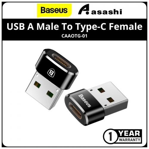 Baseus CAAOTG-01 USB A Male To Type-C Female Adapter Converter Black