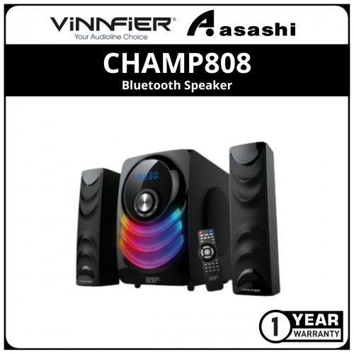 Vinnfier CHAMP808 BTRM 110W Bluetooth Speaker - 1Y