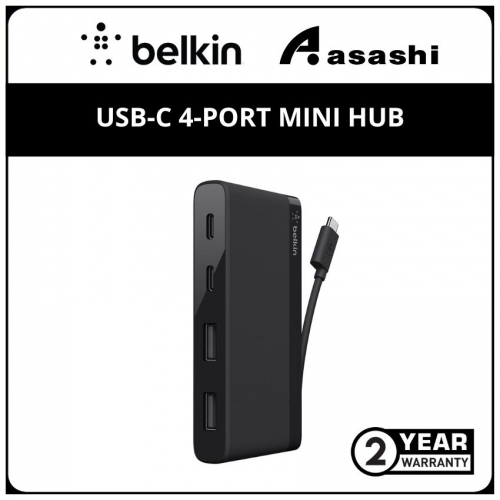 Belkin F4U090btBLK USB-C 4-Port Mini Hub