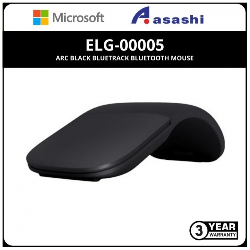 Microsoft Arc Black Bluetrack Bluetooth Mouse - ELG-00005 (3 yrs Limited Hardware Warranty)
