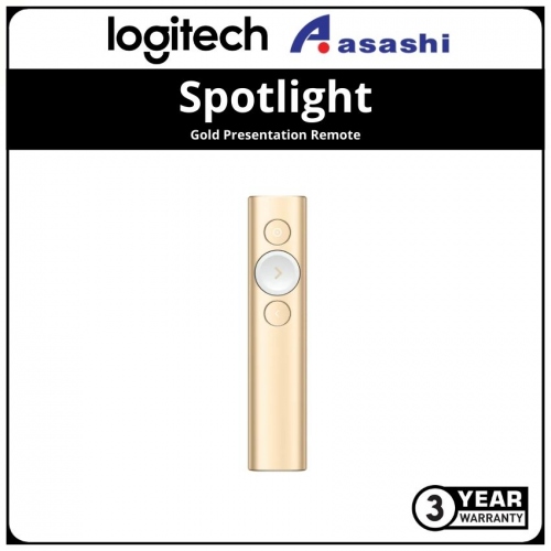 Logitech Spotlight-Gold Presentation Remote (3 yrs Limited Hardware Warranty)