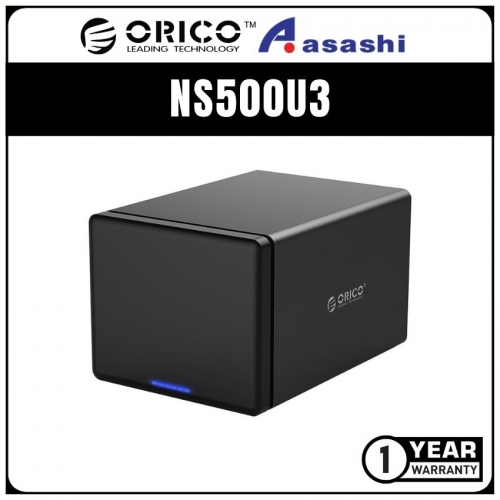 ORICO NS500U3 5-bay 3.5 SATA HDD Enclosure - Support 10TB*4 (1 yrs Limited Hardware Warranty)