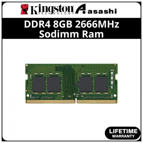 Kingston DDR4 8GB 2666MHz Value Sodimm Ram - KVR26S19S8/8