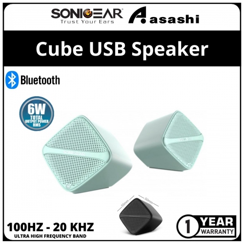 Sonic Gear Sonic Cube (Mint) USB Powered Speaker - 1Y