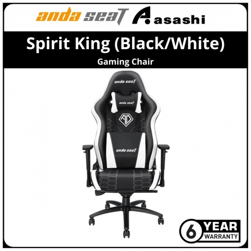 ANDA SEAT Spirit King (Black/White) Gaming Chair [AD4XL-05-BW-PV] 6Y