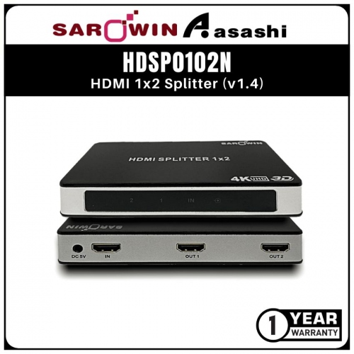 SAROWIN HDSP0102N HDMI 1x2 Splitter (v1.4)