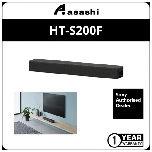 Sony HT-S200F 2.1 Channel Compact Single SoundBar with Bluetooth Technology (1 yr Manufacturer Warranty)