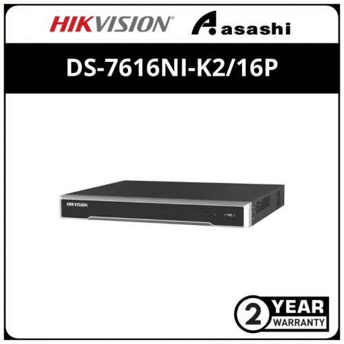 Hikvision DS-7616NI-K2/16P 16Channel 8MP POE Network Video Recorder (W/O HDD)