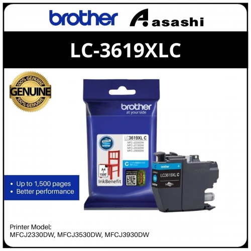 Brother LC-3619XLC Cyan Ink