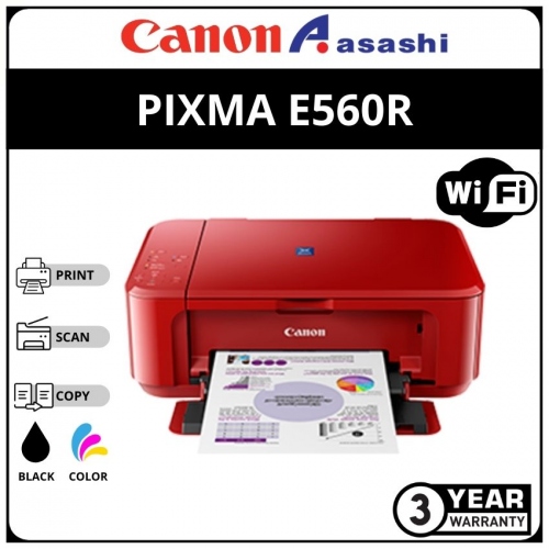Canon Pixma E560R Inkjet Aio Printer (Print,Scan,Copy,Wireless & Duplex)