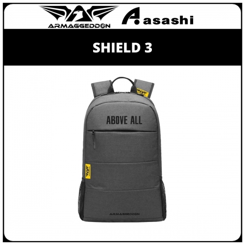 Armaggeddon SHIELD 3 Grey Backpack (1 Yrs Limited Hardware Warranty)