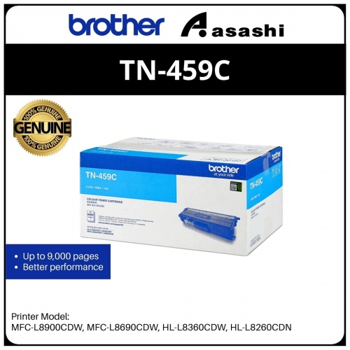 Brother TN-459C Cyan Toner (9000 pages)