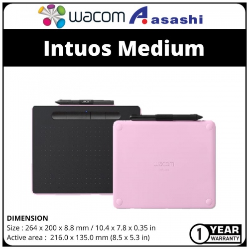 Wacom Intuos Medium Bluetooth (CTL-6100WL/P0-CX) Berry
