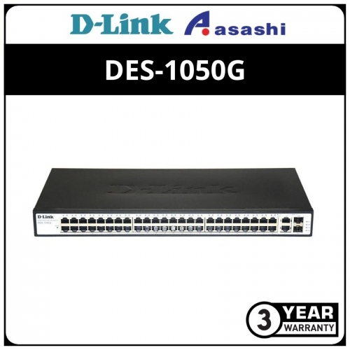 D-Link DES-1050G 48 Port Fast Ethernet Unmanaged Switch + 2 Ext Port