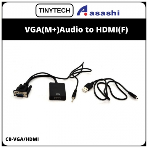 TinyTech CB-VGA/HDMI VGA(M+)Audio to HDMI(F) Converter (3 months Limited Hardware Warranty)