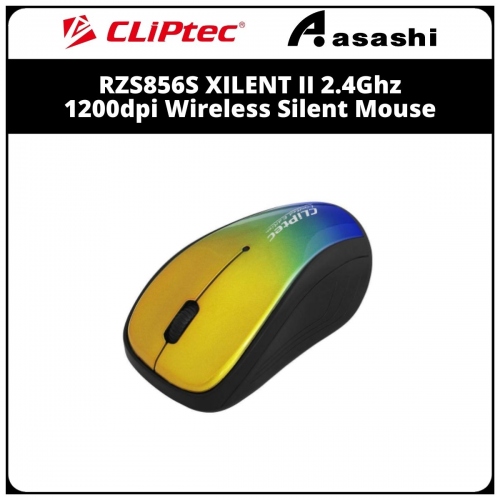 CLiPtec RZS856S (Yellow/B) XILENT II 2.4Ghz 1200dpi Wireless Silent Mouse (6 month Limited Hardware Warranty)