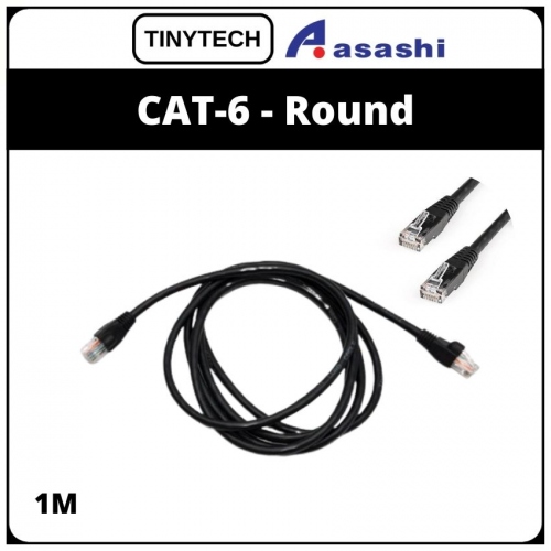 Tinytech CAT 6 Round Network Cable-1M (1 week Limited Hardware Warranty)