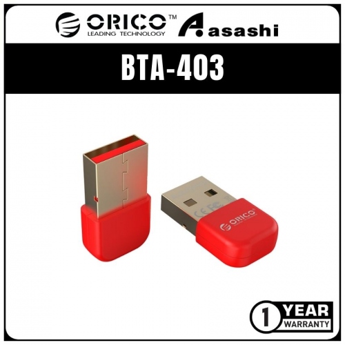 Orico BTA-403 Version4.0 Bluetooth Dongle - Red (1 yrs Limited Hardware Warranty)