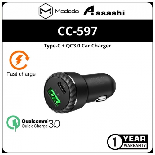Mcdodo CC-5970 PD (Type-C + QC3.0) Car Charger 36W