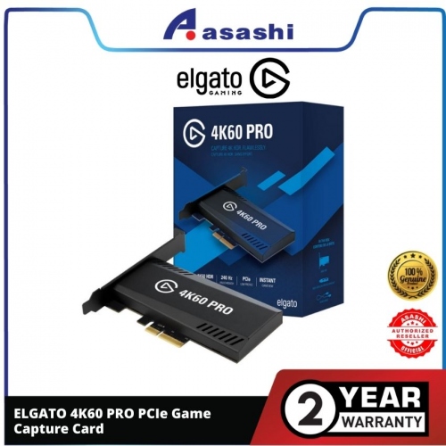 ELGATO 4K60 PRO PCIe Game Capture Card @ 4K 60FPS Capture — 2 Years Warranty