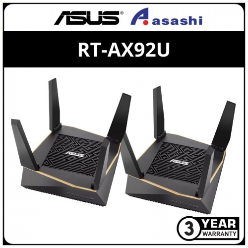 Asus RT-AX92U Mesh WiFi System (2 Pack) AX6100 AiMesh Wireless Router AX92U RTAX92U