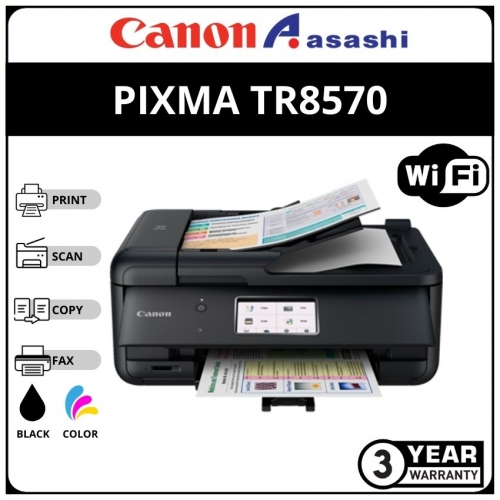 Canon Pixma TR8570 Inkjet AIO Printer (Print, Scan, Copy, Fax & Wireless)