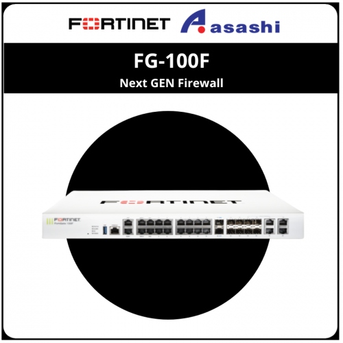 Fortinet FortiGate-100F Hardware plus 1 Year 24x7 FortiCare and FortiGuard Unified (UTM) Protection