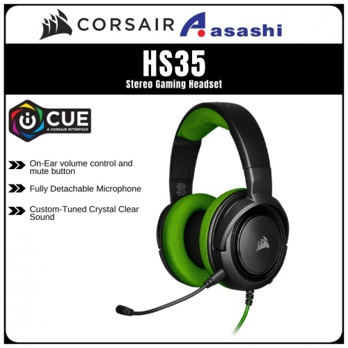 CORSAIR HS35 Stereo Gaming Headset (Green) - [CA-9011197-AP]