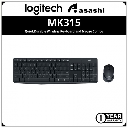 Logitech MK315 Combo Wireless Keyboard Mouse (1 yr Limited Hardware Warranty)