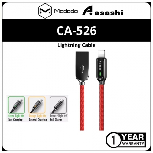 Mcdodo CA-5260 Smart Series Auto Disconnect & Recharge Lightning Cable 1.2M (Red)