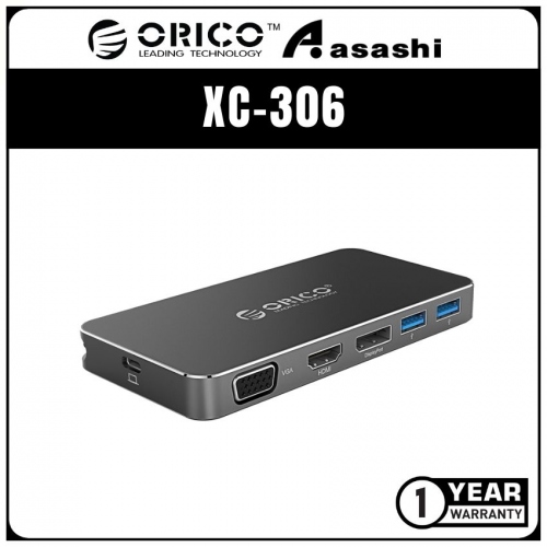 ORICO XC-306 Type-C 8 in 1 Multifunction Docking Station (1 yrs Limited Hardware Warranty)
