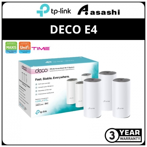 Tp-Link DECO E4(3 Packs) AC1200 Whole Home Mesh System