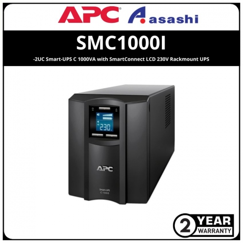 APC SMC1000I-2UC Smart-UPS C 1000VA with SmartConnect LCD 230V Rackmount UPS