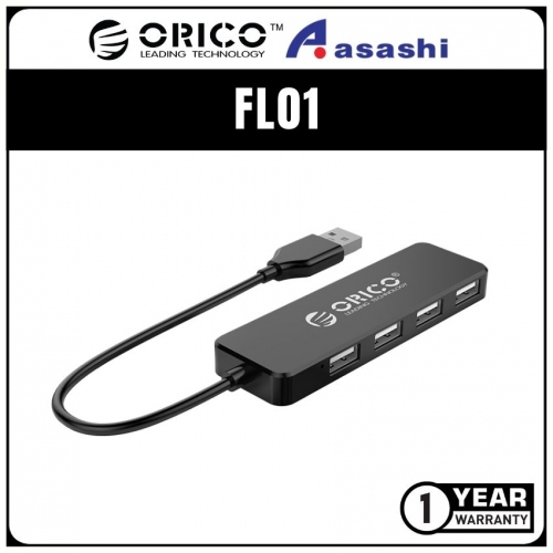 ORICO FL01 4 port USB2.0 Hub - 30cm (1 yrs Limited Hardware Warranty)