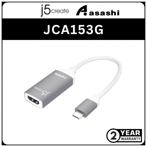 J5Create JCA153G Type C to 4K HDMI Adapter (2 yrs Limited Hardware Warranty)