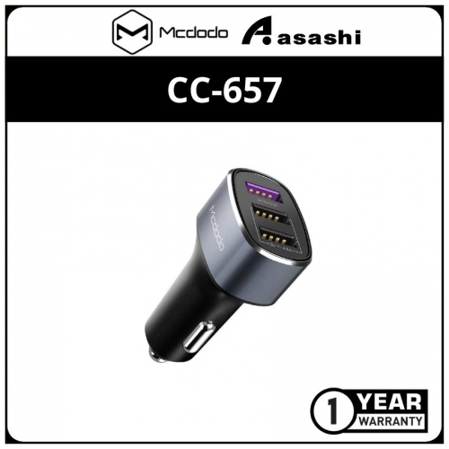 Mcdodo CC-6570 QC3.0/SCP 5V, 4.8A Three USB Ports Car Charger