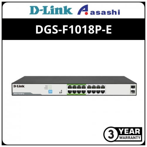 D-Link DGS-F1018P-E 16 +2 Port (Combo Port ) Gigabit 250M POE Switches,Power POE Extender