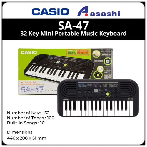 Casio SA-47 32 Key Mini Portable Music Keyboard