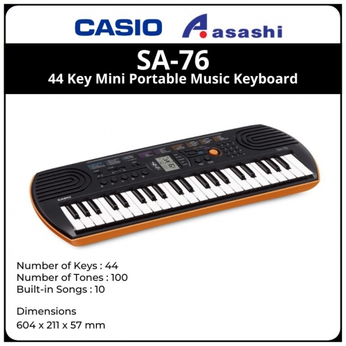 Casio SA-76 44 Key Mini Portable Music Keyboard