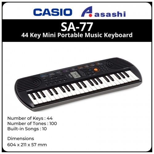 Casio SA-77 44 Key Mini Portable Music Keyboard