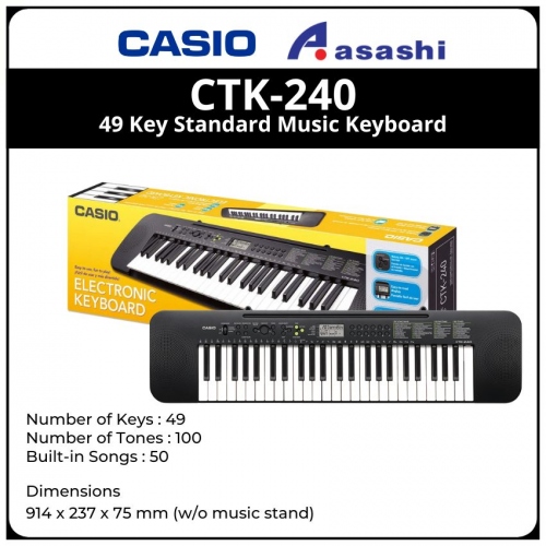 Casio CTK-240 49 Key Standard Music Keyboard
