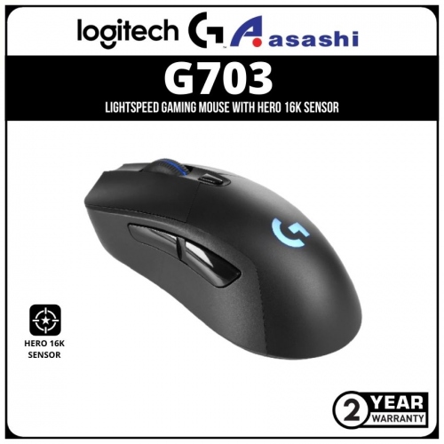 Logitech G703 HERO LIGHTSPEED Wireless Gaming Mouse (910-005642)