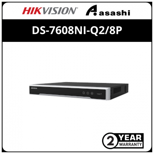 Hikvision DS-7608NI-Q2/8P 8-Channel 4K Plug and Play Network Video Recorder with PoE (W/O HDD)