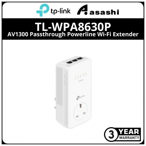 TP-Link TL-WPA8630P AV1300 Passthrough Powerline Wi-Fi Extender.