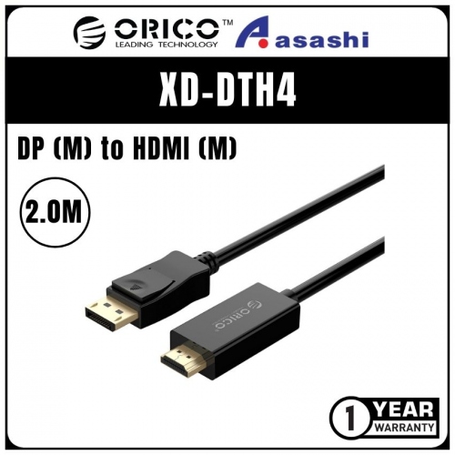 ORICO XD‐DTH4‐20 - 2M Display Port to HDMI Cable 4K@60Hz