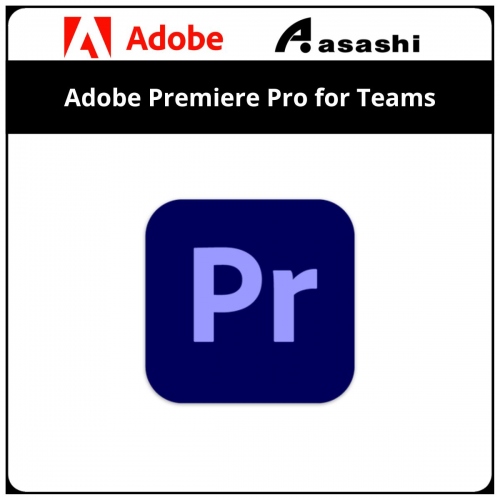 Adobe Premiere Pro for Teams Commercial, Multiple Platforms, New Subscription, Level 1 (65297626BA01A12) 12 months